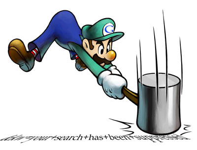 Google Luigi smashes the query string, removing it from the secondary keyword market